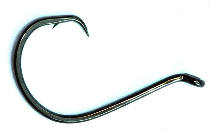 Gamakatsu Octopus Circle Hook, Size 2, Barbed, Needle Point, Offset, Ringed Eye, NS Black, 8 per Pack
