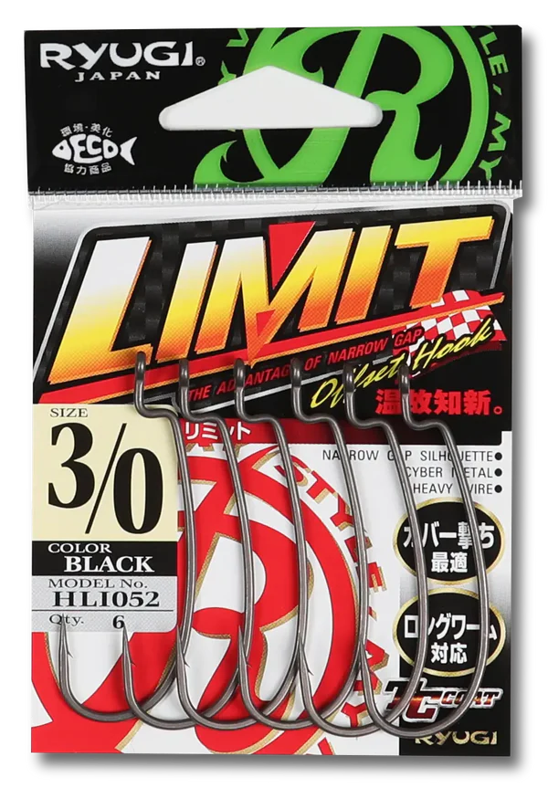 Ryugi "Limit" 4/0 off set worm hook