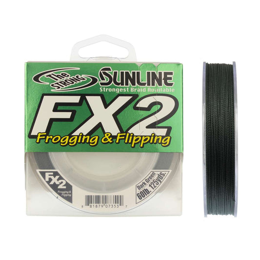 Sunline  FX2 Frogging and Flipping Braid, 125yds, GRN