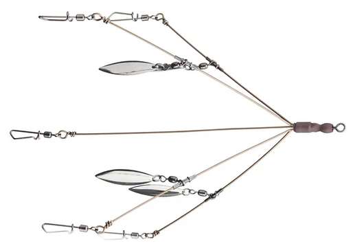 Diamond Umbrella Rig Bladed 4.5'' Frenzy Nickel 5 Arm 4 Blade