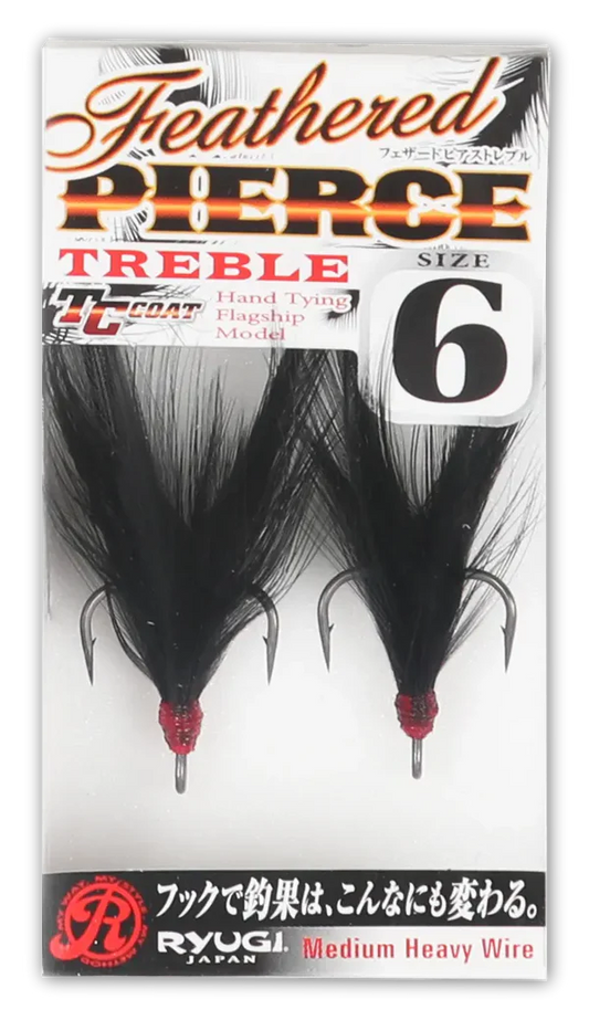 Ryugi Black Feathered Pierce Treble