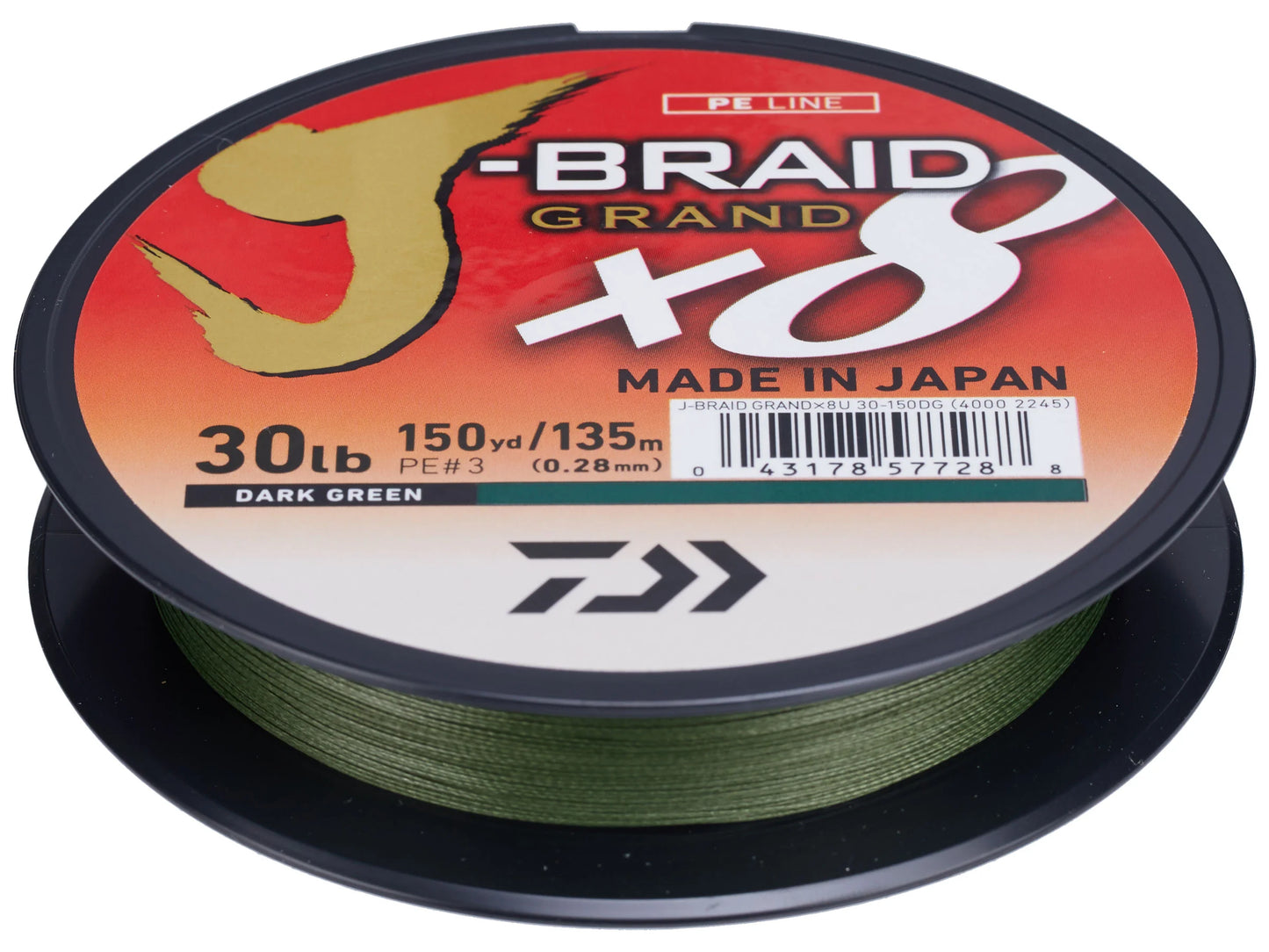 Daiwa J Braid Grand 150yd Spool